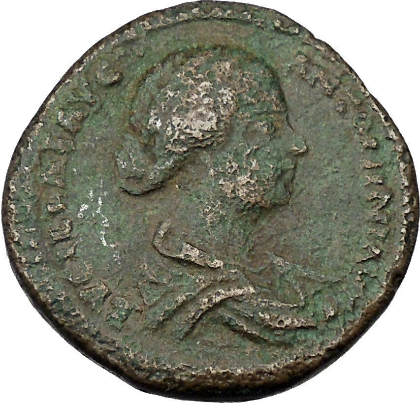 LUCILLA Daughter of Marcus Aurelius Big Ancient Roman Coin Loyalty Cult i46104