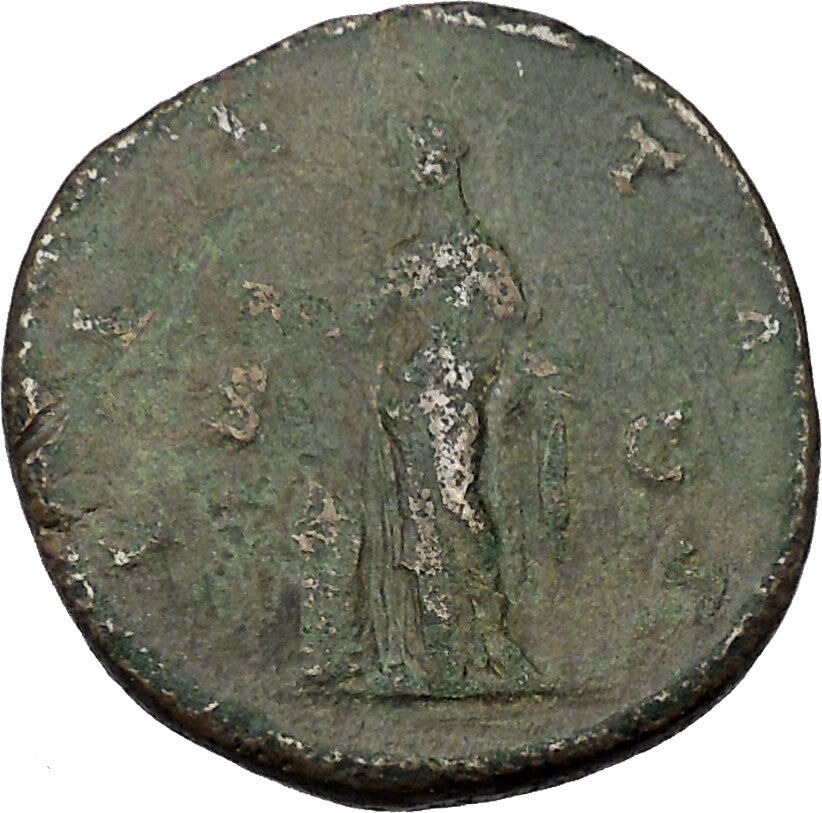 LUCILLA Daughter of Marcus Aurelius Big Ancient Roman Coin Loyalty Cult i46104