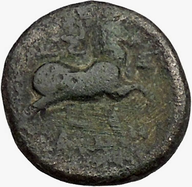 THESSALIAN LEAGUE Larissa 196BC Greek Coin ATHENA APOLLO Healer Cult i43393