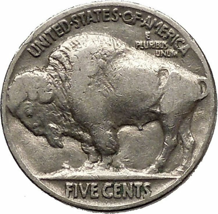 1936 BUFFALO NICKEL 5 Cents of United States of America USA Antique Coin i43844