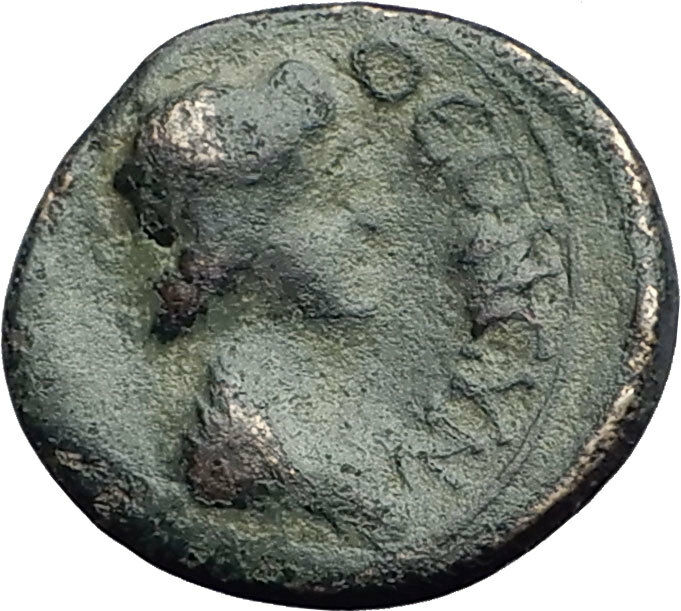 PERGAMON in Mysia 40AD Authentic Ancient Greek Coin ROMAN SENATE & ROMA i64391