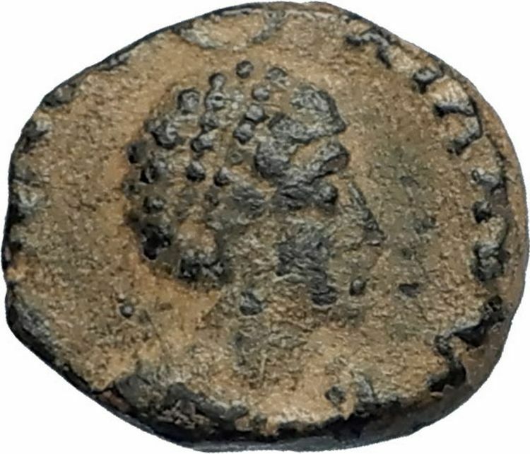 EUDOXIA Arcadius Wife 400AD Authentic Ancient Roman Coin GOD's HAND CROSS i67317