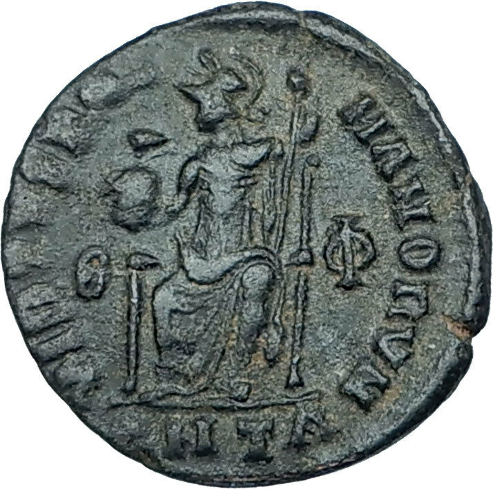 GRATIAN Original 378AD Antioch Authentic Ancient Roman Coin Rome as Roma i65917