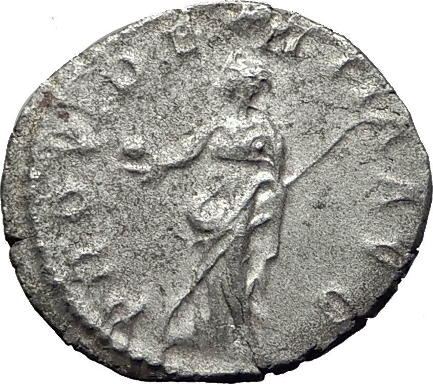 POSTUMUS 260AD Silver Authentic Ancient Roman Coin Providentia i65350