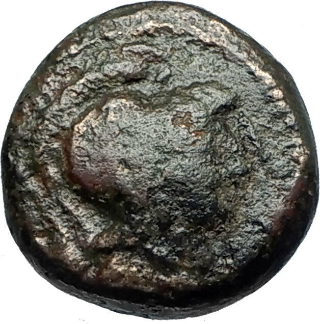 AMPHIPOLIS in MACEDONIA 148BC RARE R2 Ancient Greek Coin ATHENA BULL i67916