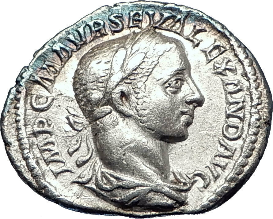 SEVERUS ALEXANDER 222AD Quality Ancient Silver Roman Coin FIDES TRUST i73571