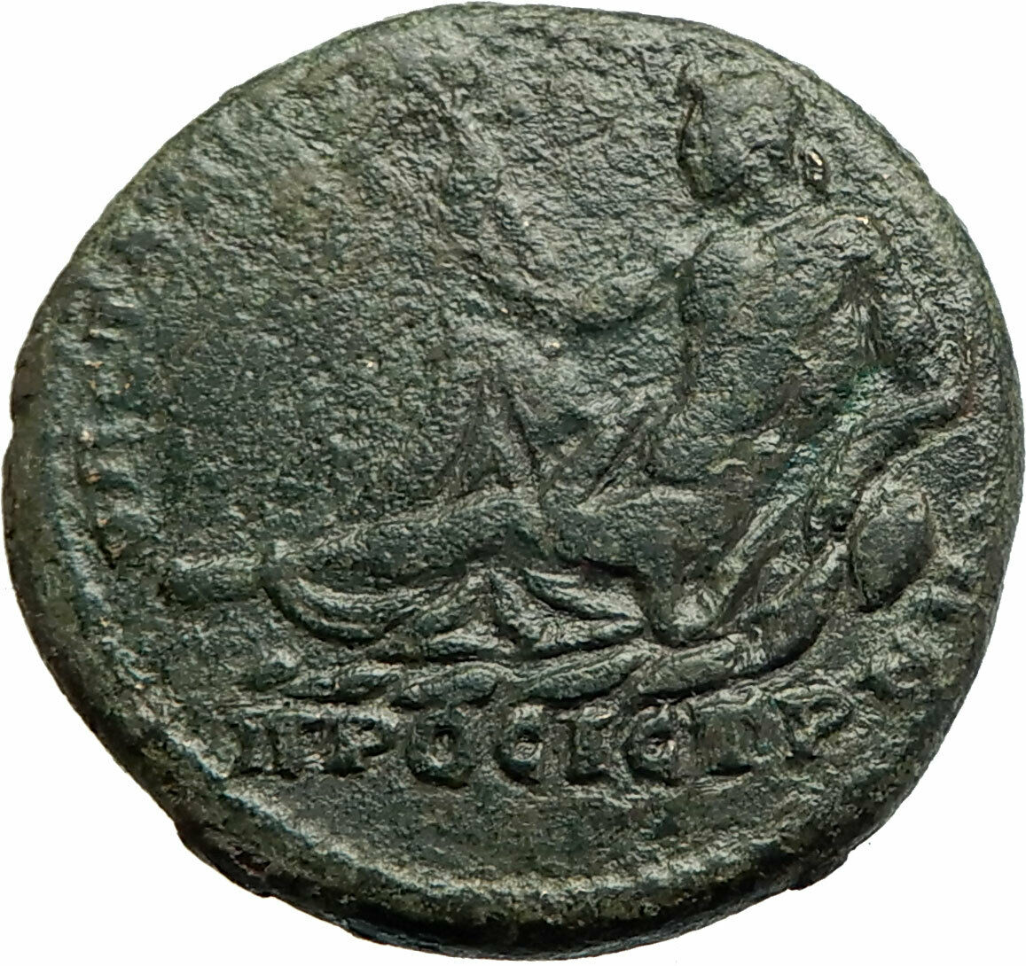 MACRINUS 217AD River God Nicopolis ad Istrum Rare Ancient Roman Coin i76275