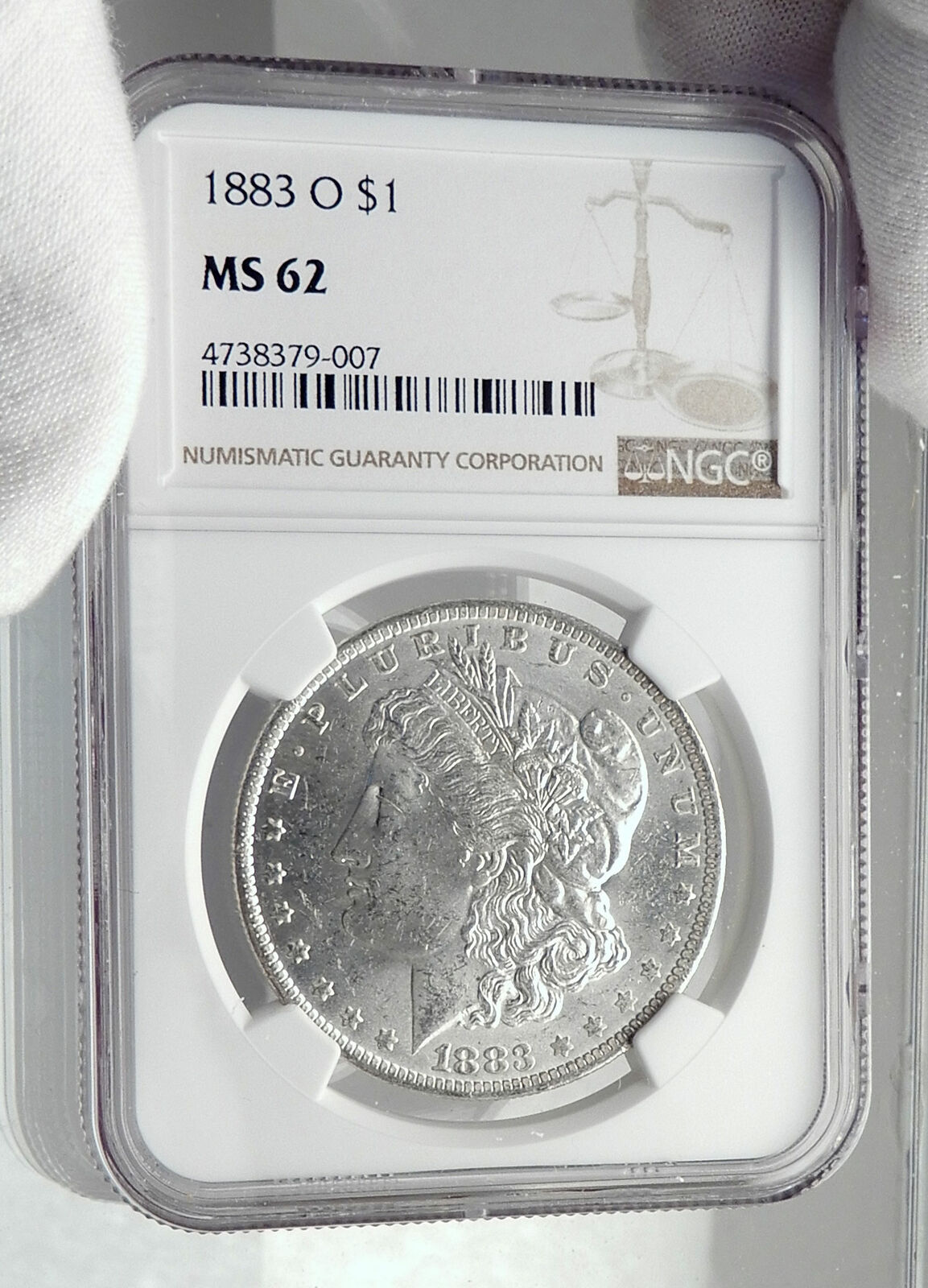 1883 UNITED STATES of America SILVER Morgan US Dollar Coin EAGLE NGC MS i80084