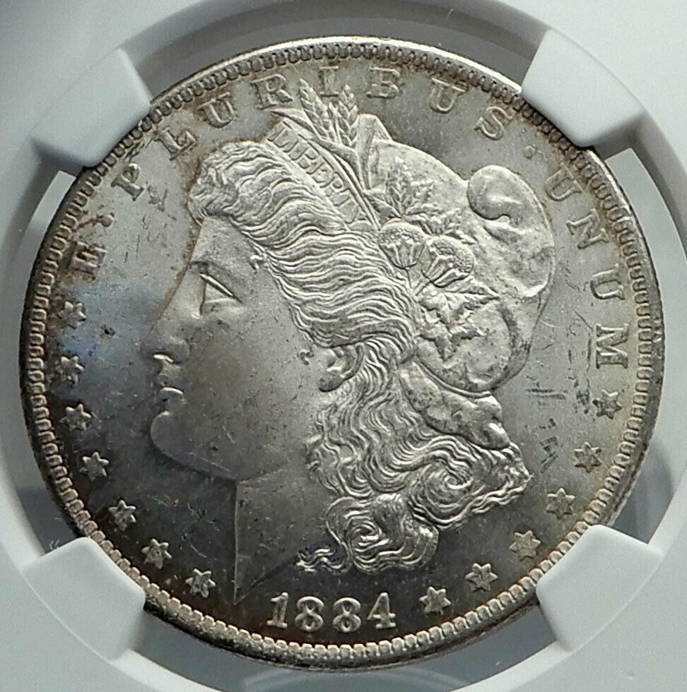 1884 UNITED STATES of America SILVER Morgan US Dollar Coin EAGLE NGC MS i79594