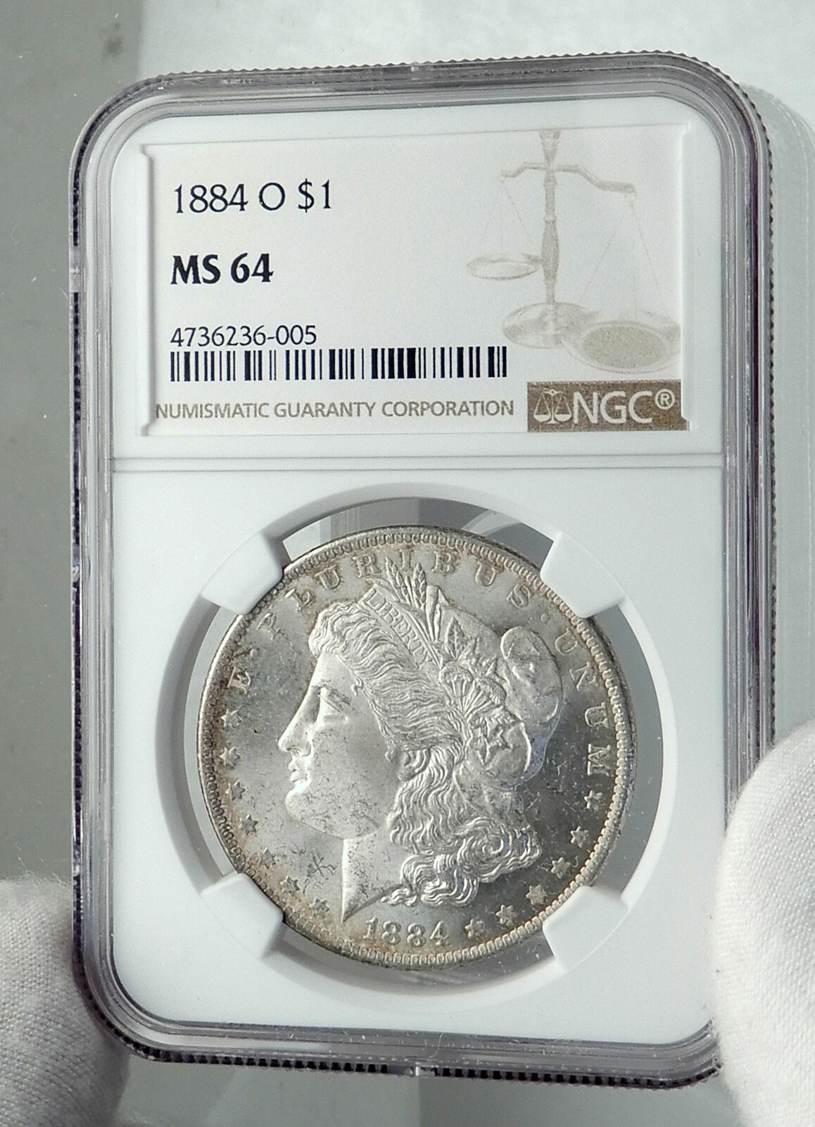 1884 UNITED STATES of America SILVER Morgan US Dollar Coin EAGLE NGC MS i79594