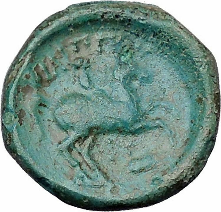 Philip II Alexander the Great Dad OLYMPIC GAMES Ancient Greek Coin Horse i47418