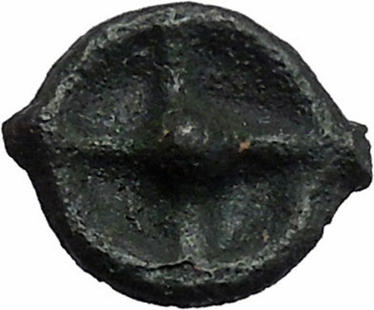 ISTROS Thrace 500BC Wheel Money Authentic Ancient Greek Coin BLACK SEA i48211