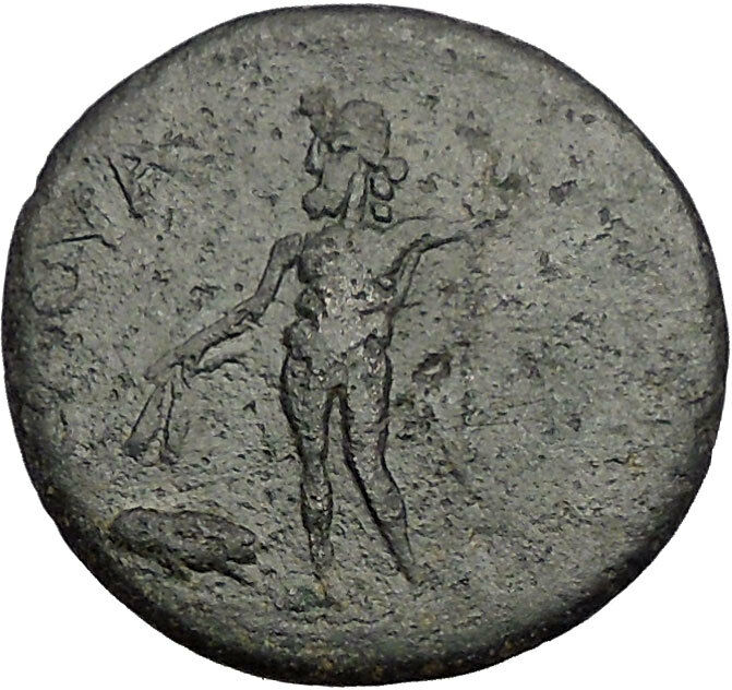 ANTONINUS PIUS 138AD Savatra in Lycaonia Male God Ancient Roman Coin i55732