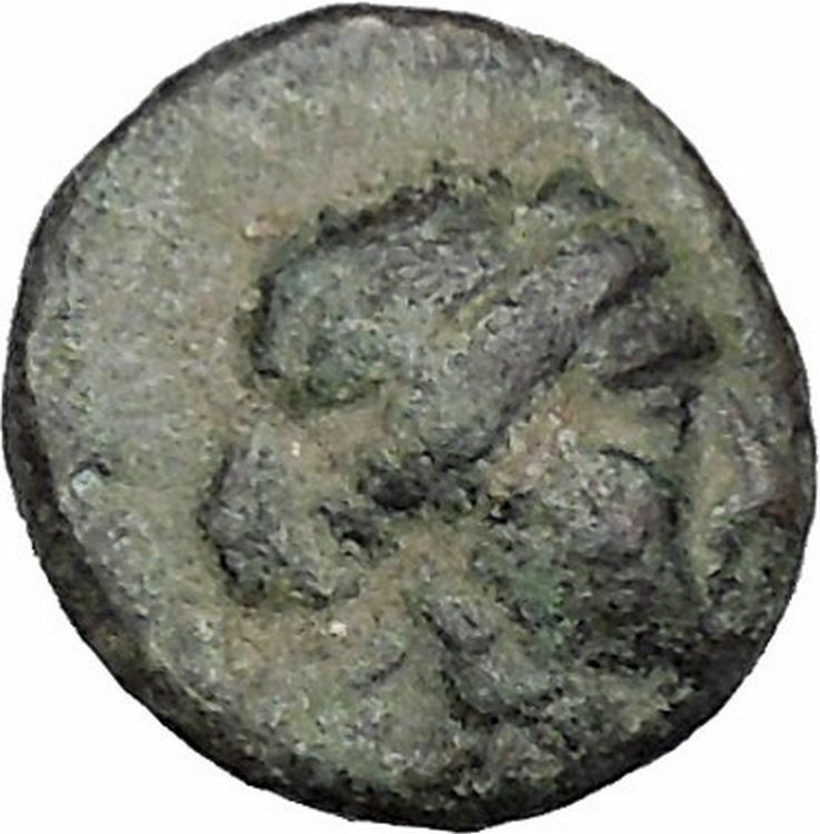 THESSALIAN LEAGUE Larissa Thessaly 196BC Apollo Athena Ancient Greek Coin i47324