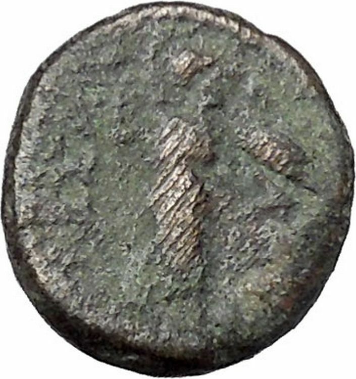 THESSALIAN LEAGUE Larissa Thessaly 196BC Apollo Athena Ancient Greek Coin i47324