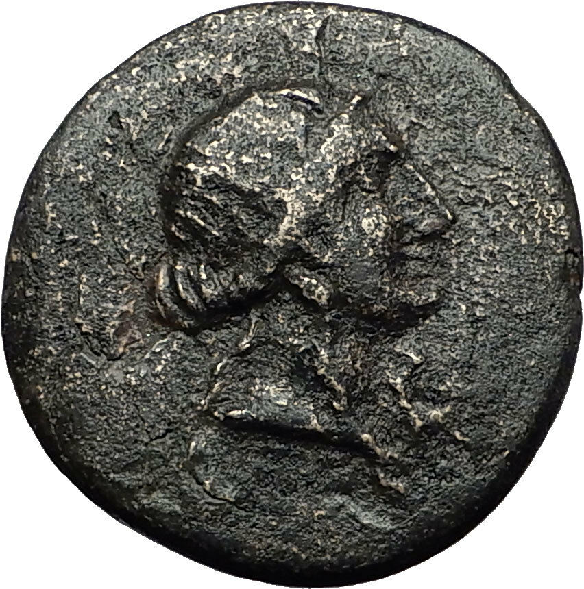 AMISOS in PONTUS 95BC Mithradates VI Time Artemis Owl Ancient Greek Coin i58383