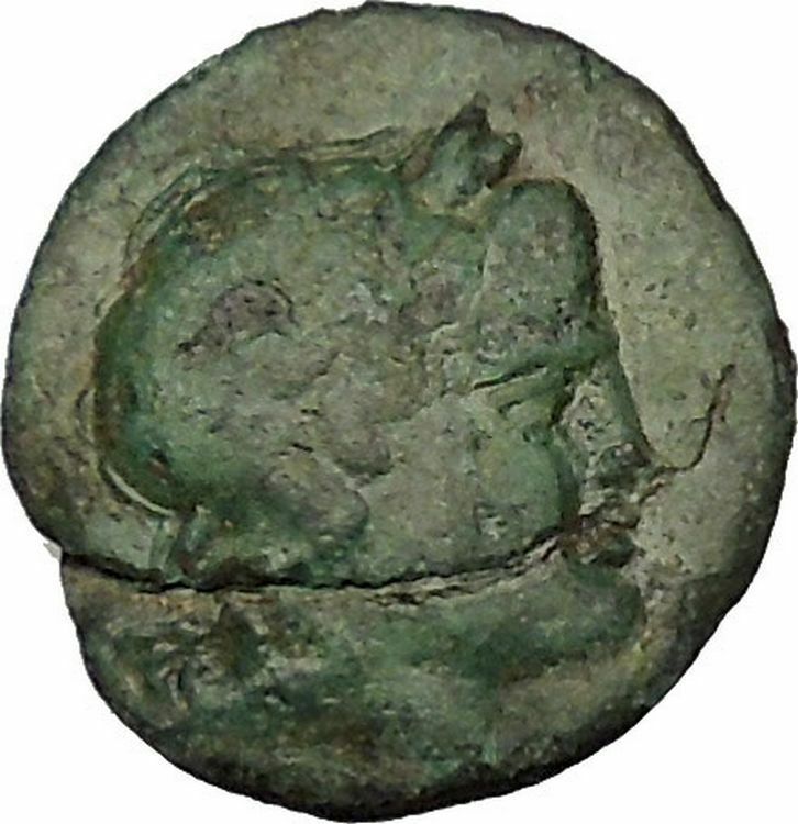 Aitolian League in Aitolia 211BC Spear Jawbone Calydonian Boar Greek Coin i53308