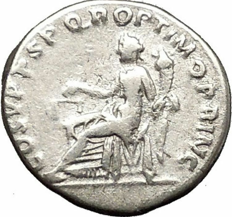 Trajan Authentic Ancient Silver Roman Coin Aequitas Justice Equality i53355