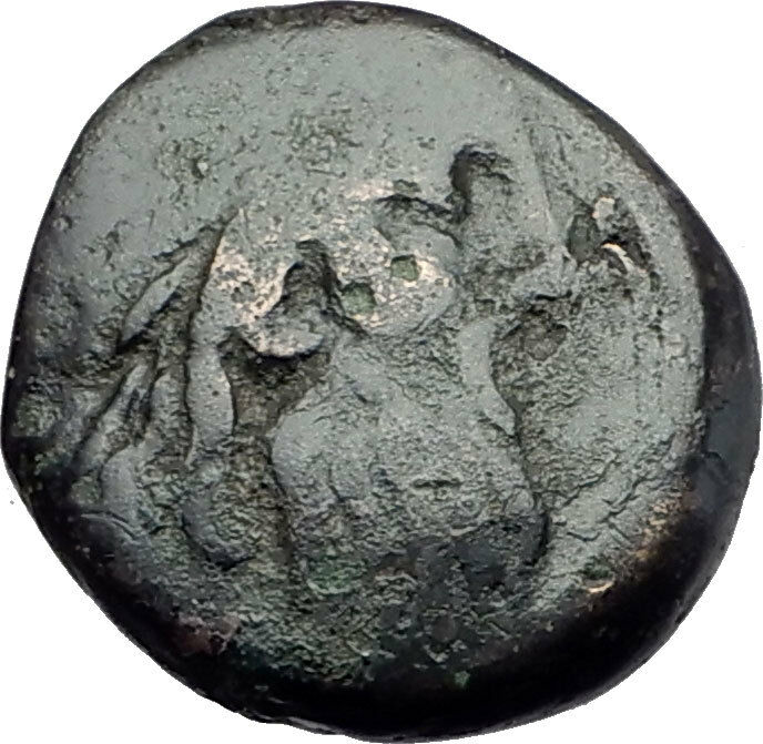 THESSALONICA Macedonia 148BC RARE Genuine Ancient Greek Coin ZEUS & GOATS i61396