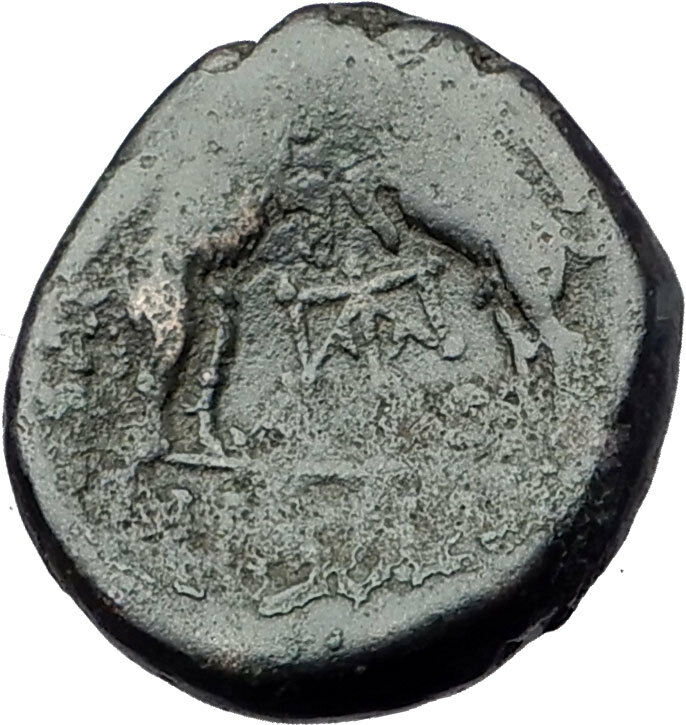 THESSALONICA Macedonia 148BC RARE Genuine Ancient Greek Coin ZEUS & GOATS i61396