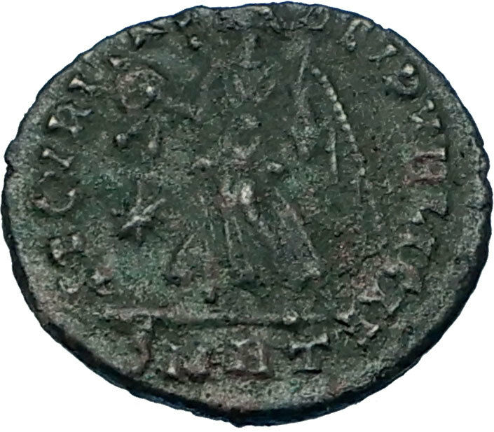 VALENTINIAN II w Woman 378AD Rome Authentic Ancient Roman Coin VICTORY i65801