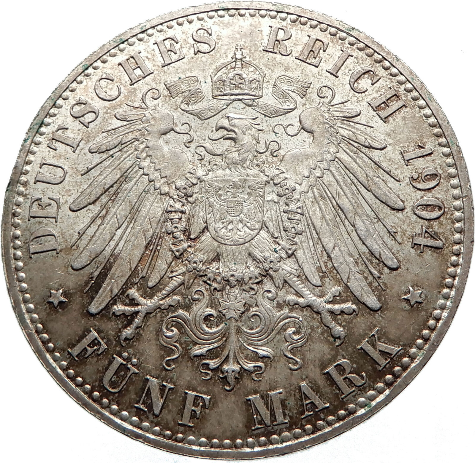 1904 GERMANY HESSE-DARMSTADT Philipp the Magnanimous Silver German Coin i74844