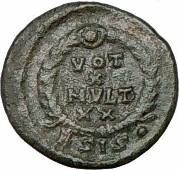 VALENTINIAN II 378AD Authentic Ancient Roman Coin WREATH i18377