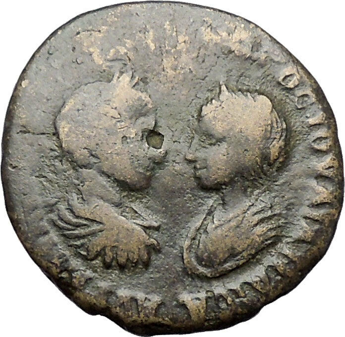 SEVERUS ALEXANDER and JULIA MAESA Marcianopolis Homonoia Roman Coin i47994