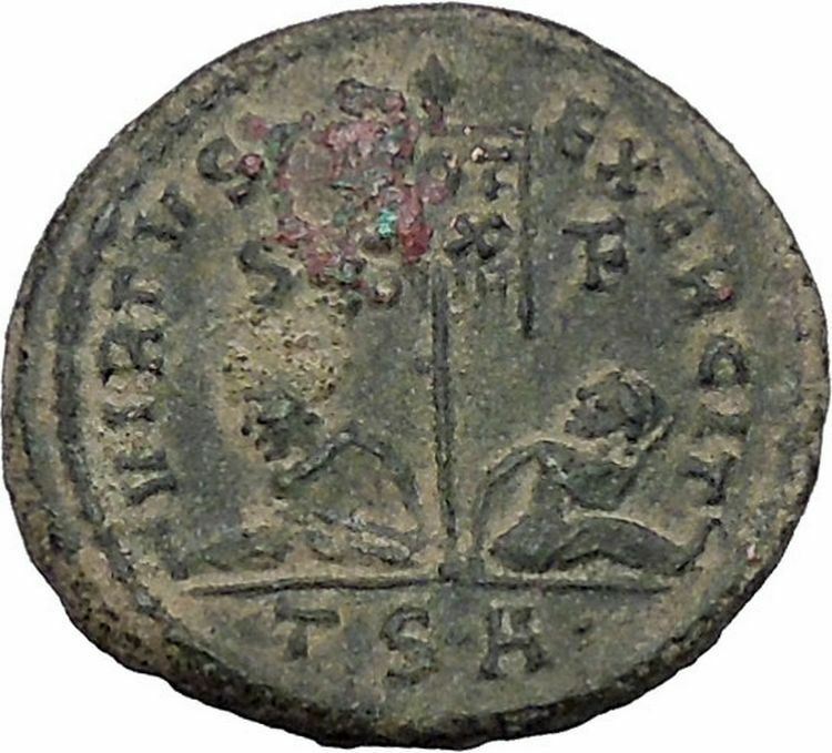 LICINIUS I Constantine the Great enemy 320AD Rare Ancient Roman Coin Flag i47002