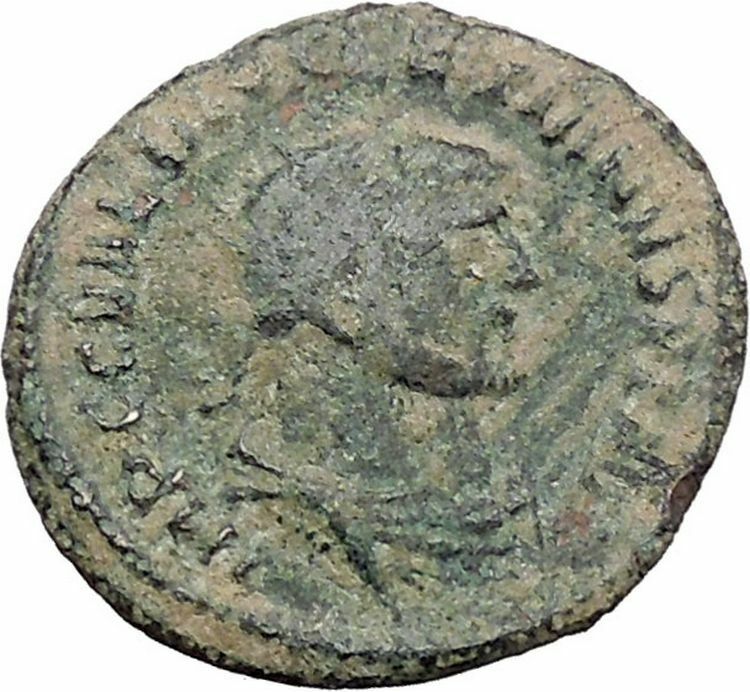 DIOCLETIAN receiving Victory on globe from JUPITER Ancient Roman Coin i47646