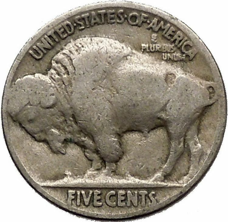 1936 BUFFALO NICKEL 5 Cents of United States of America USA Antique Coin i43826