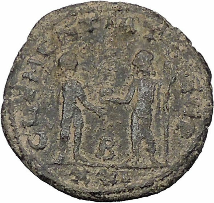 Probus receiving Victory on globe from Jupiter RARE Ancient Roman Coin i47044