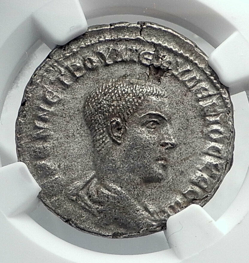 Herennius Etruscus as Caesar Billon Tetradrachm of Antioch Roman Coin NGC i81136