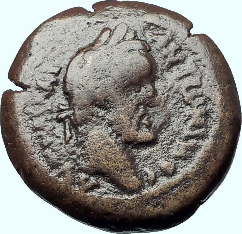 ANTONINUS PIUS 145AD Alexandria in Egypt Ancient Roman Coin Dolphin i41498