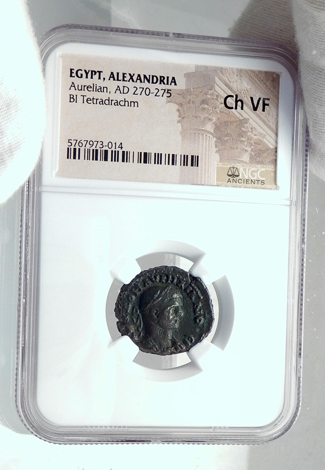 AURELIAN Ancient 274AD Alexandria Egypt Tetradrachm Roman Coin EAGLE NGC i81533