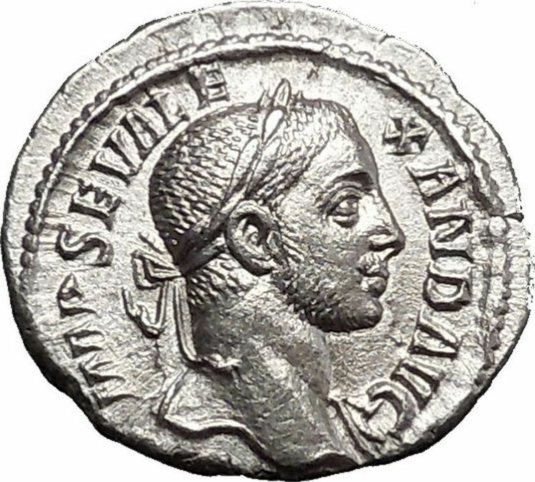 SEVERUS ALEXANDER 231AD Silver Ancient Roman Coin ANNONA Wealth i50020