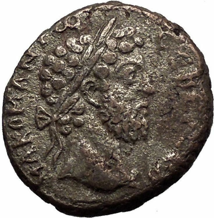 COMMODUS 189AD Alexandria Egypt Billon Silver Roman Coin MOON Selene Luna i52791