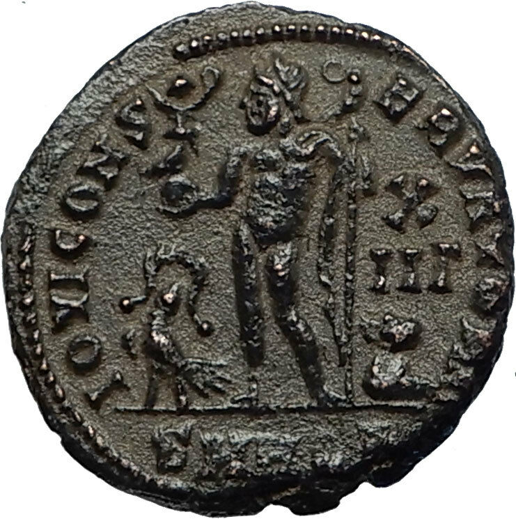 LICINIUS I Enemy of Constantine the Great 312AD Ancient Roman Coin w ZEUS i67095