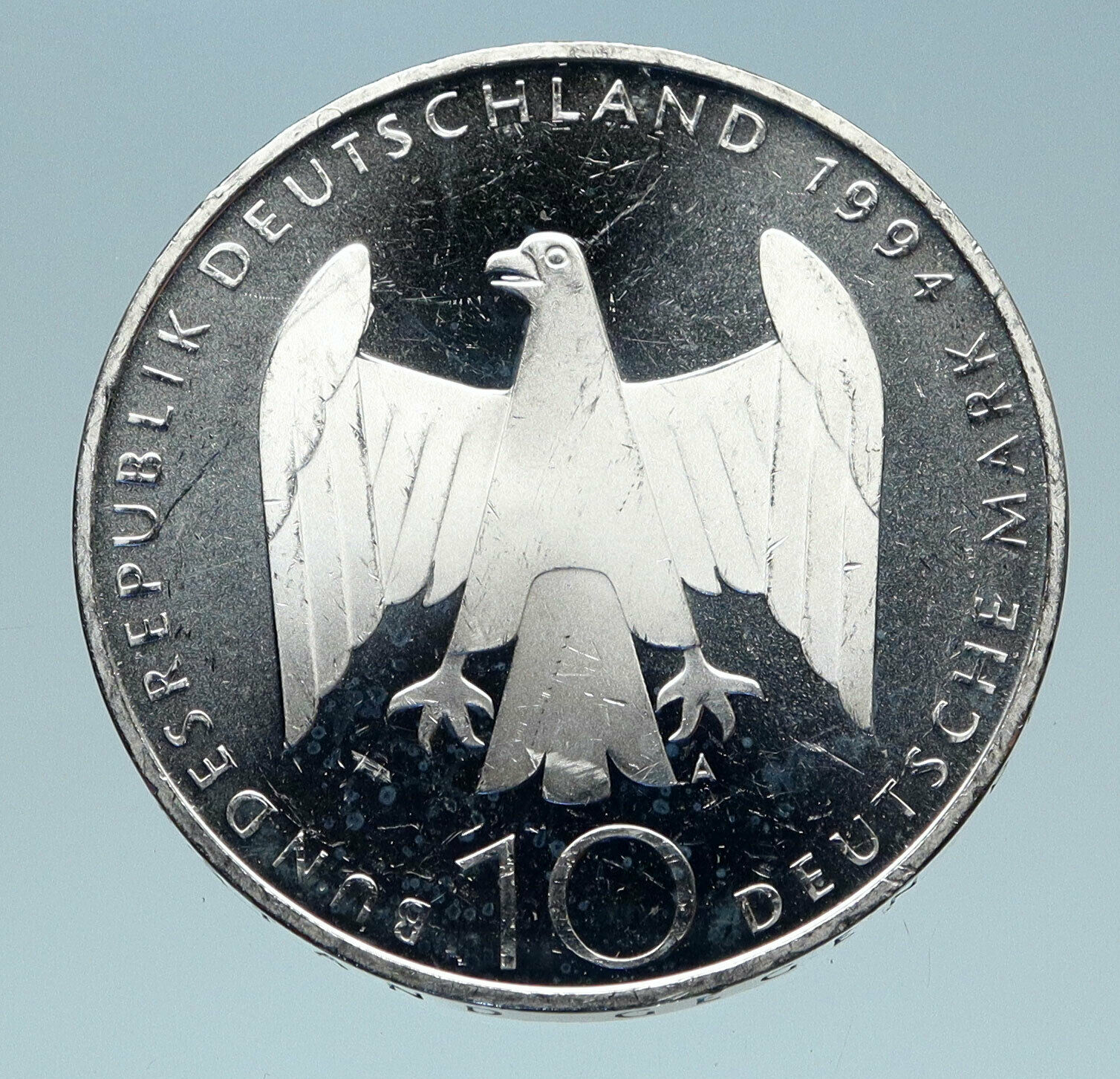 1994 GERMANY German Resistance Wing w/ Chains Genuine 10 Mark Silver Coin i83137