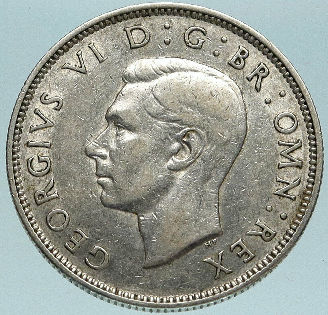 1941 Great Britain United Kingdom King George VI SILVER 2 SHILLING Coin i83154