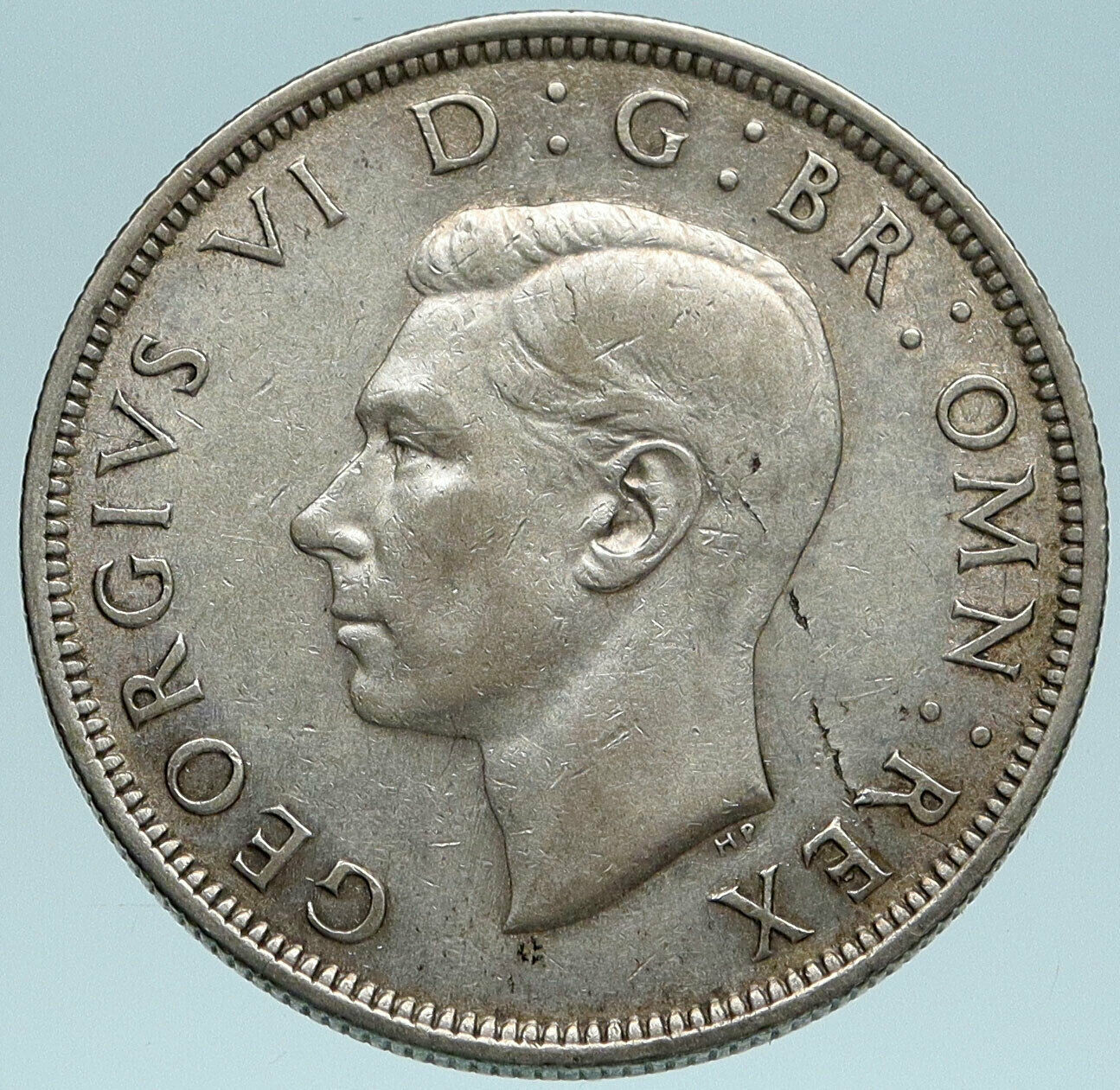 1945 Great Britain United Kingdom UK GEORGE VI Silver Half Crown Coin i83158