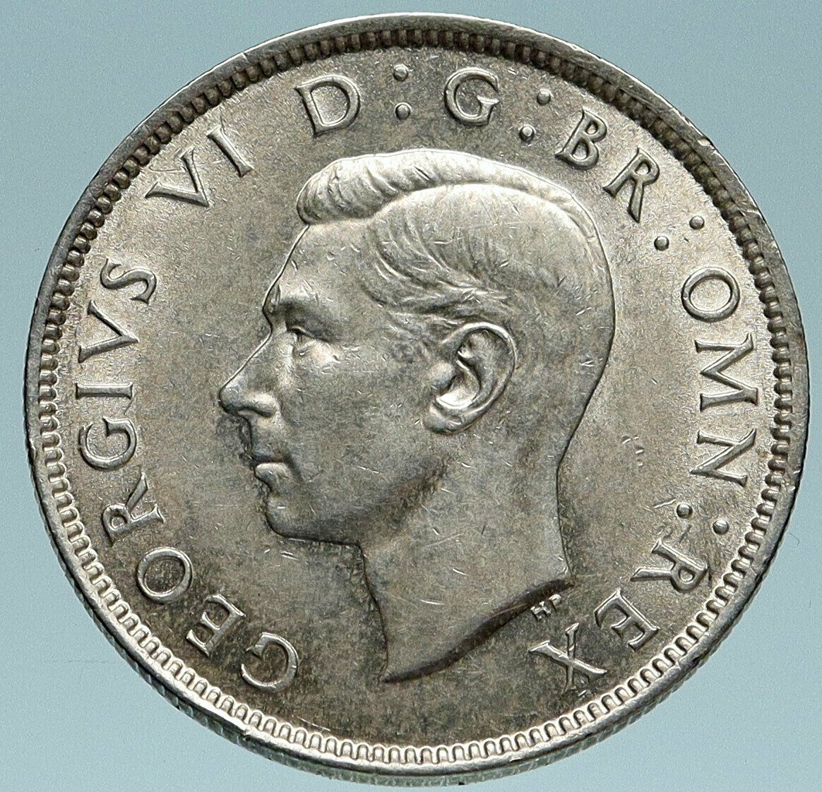 1942 Great Britain United Kingdom King George VI SILVER 2 Shilling Coin i83159