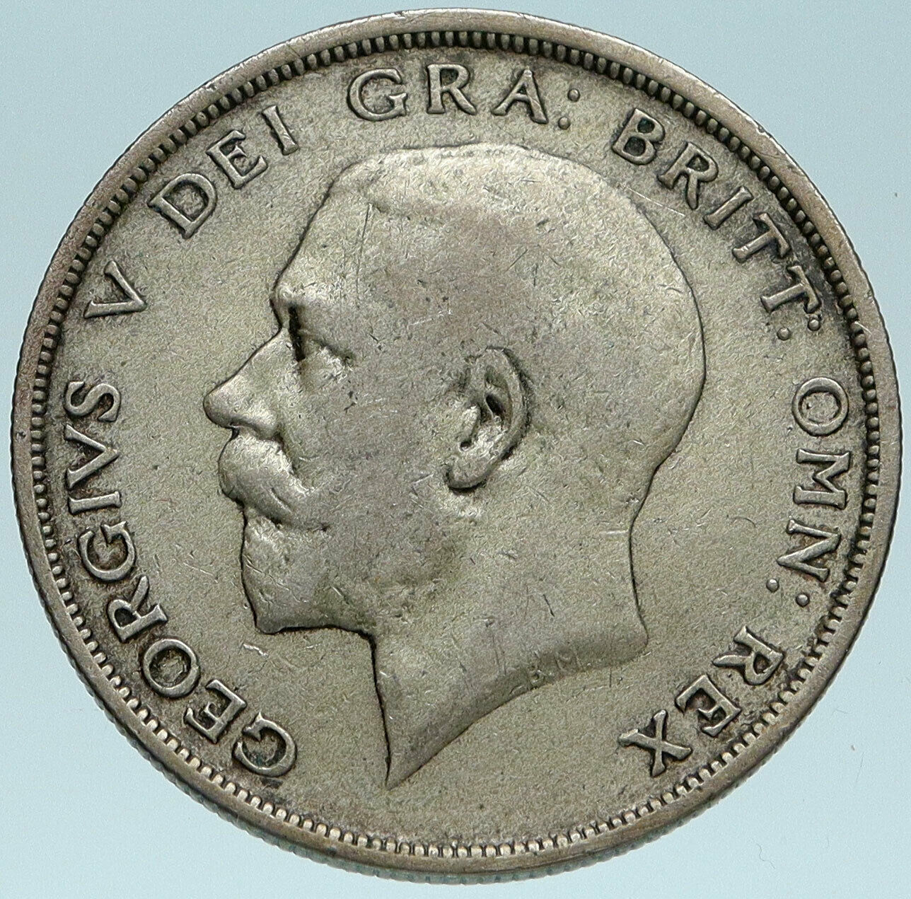 1920 Great Britain United Kingdom UK King GEORGE V Silver Half Crown Coin i83156