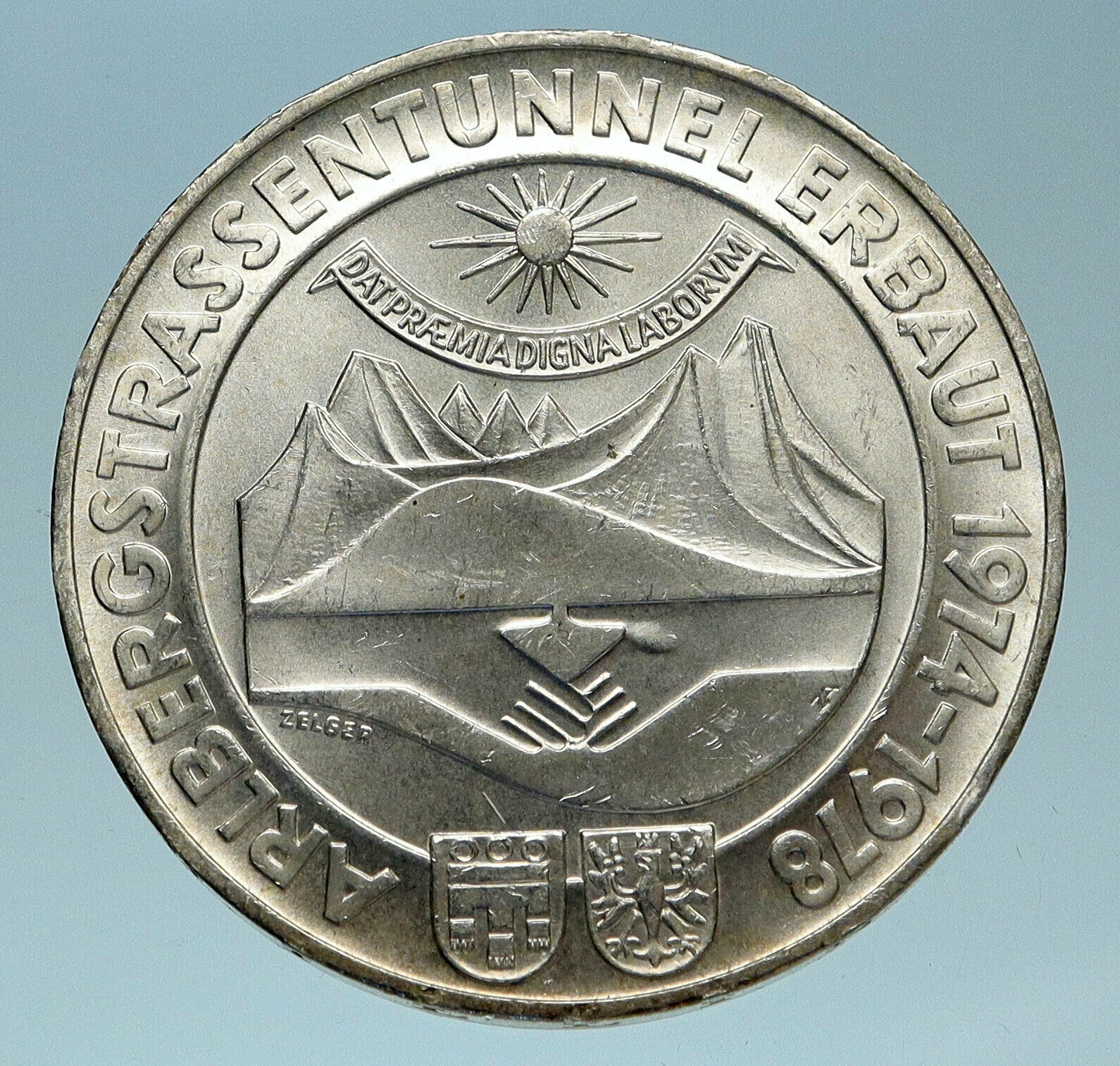 1978 AUSTRIA City of Villach Founding Genuine Silver 100 Shilling Coin i83190