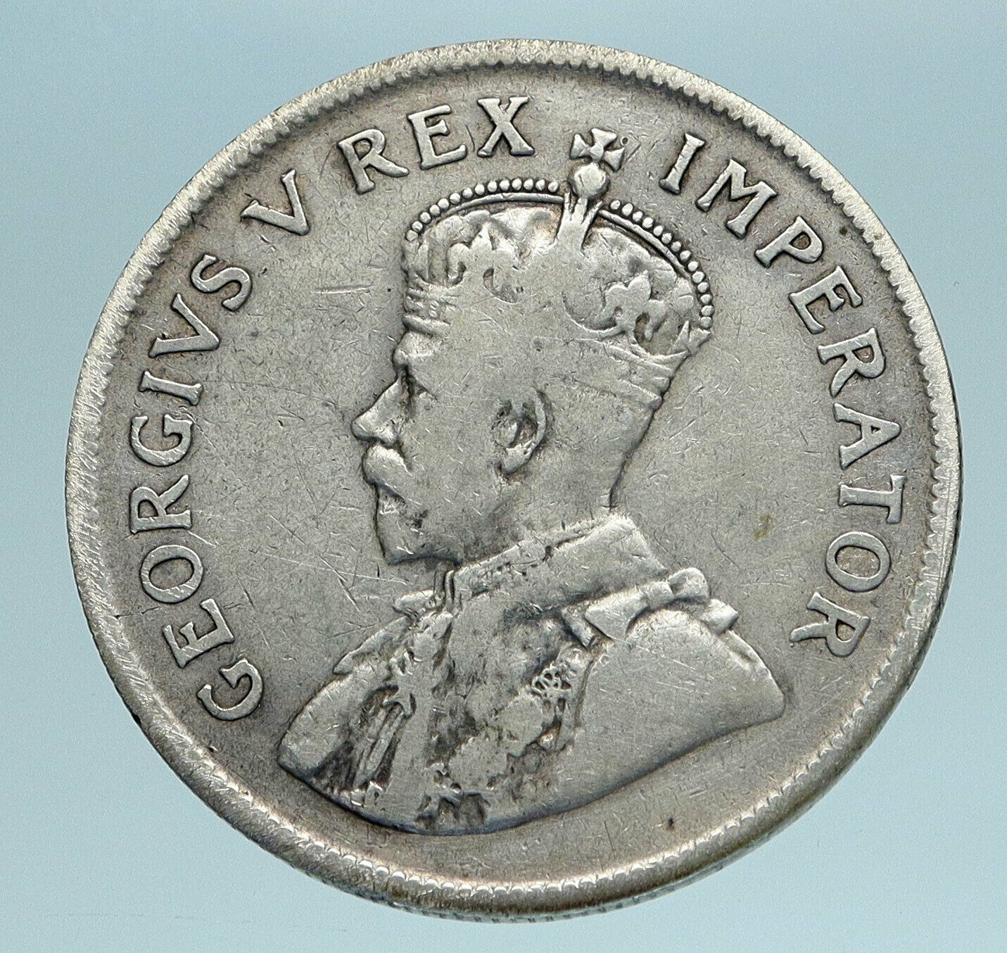 1925 SOUTH AFRICA under UK King GEORGE V Old Silver 2 1/2 Shillings Coin i83372