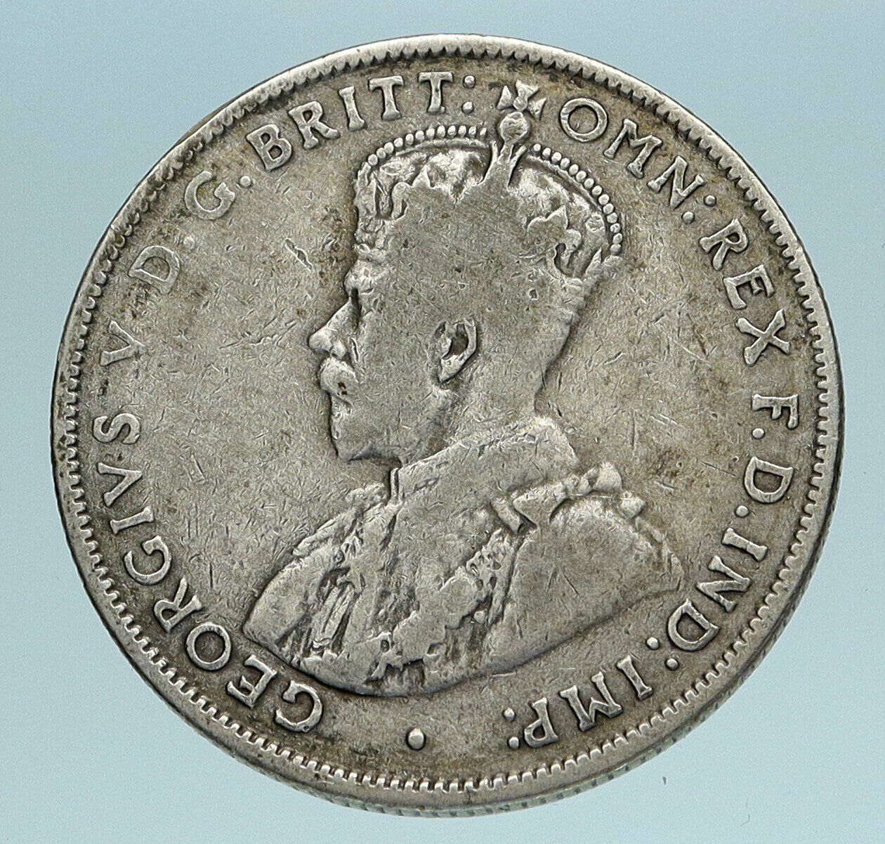 1931 AUSTRALIA - COAT OF ARMS Silver Florin UK King George V Coin i83373