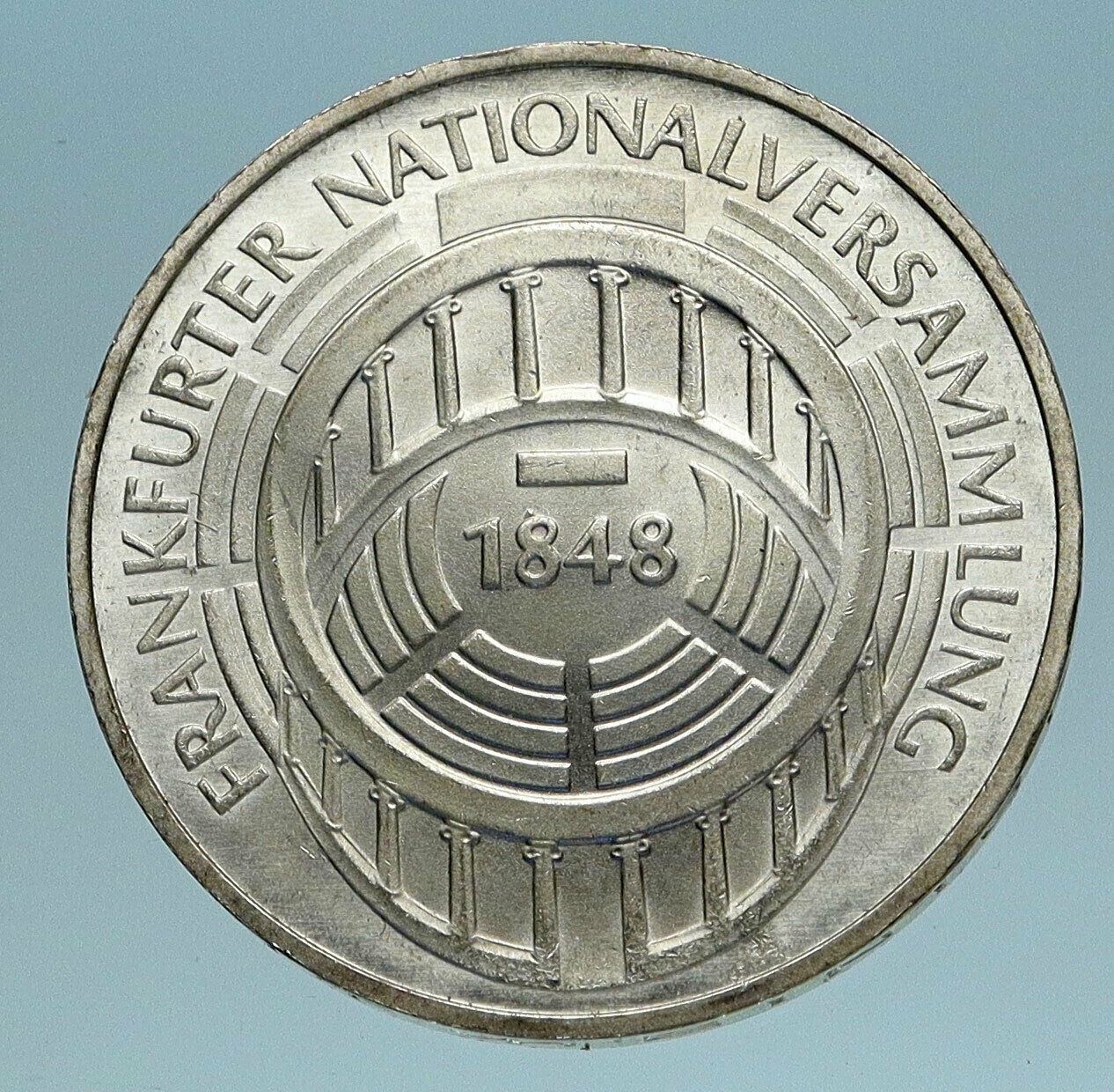 1973 GERMANY FRANFURT PARLIAMENT BUILDING Proof Silver 5 Mark German Coin i83381