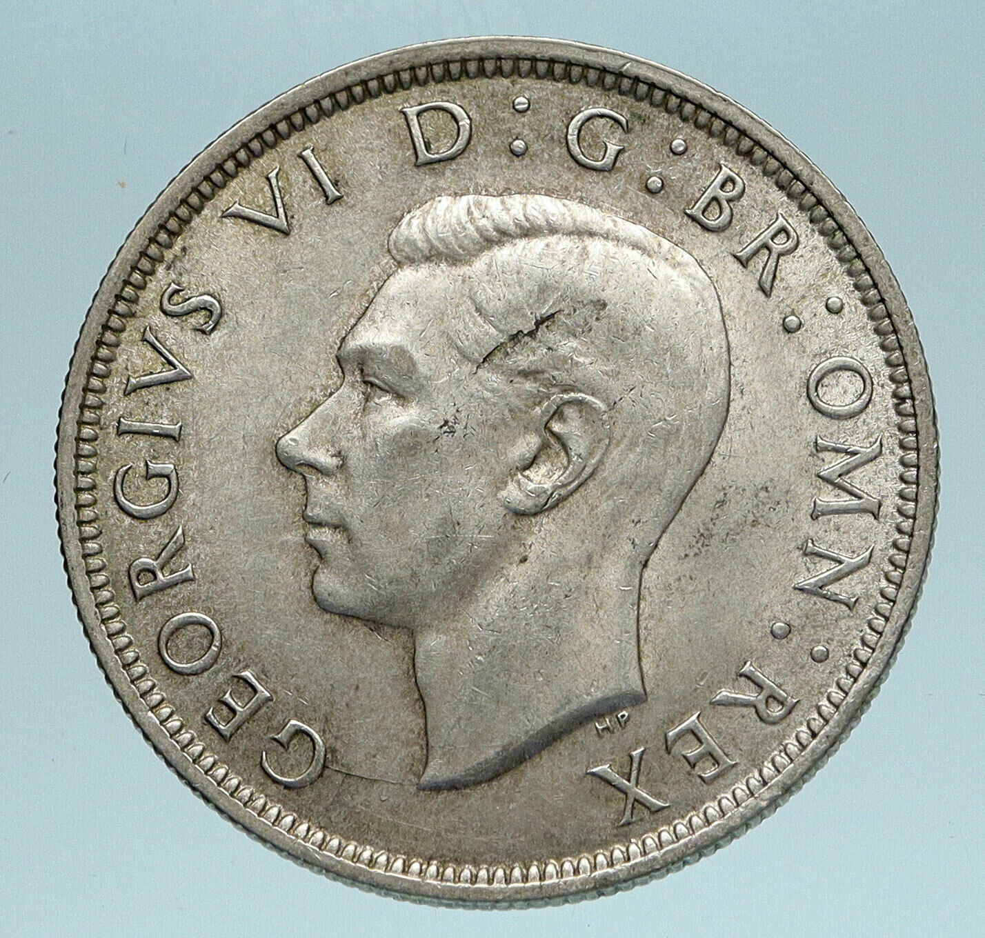 1942 Great Britain United Kingdom UK GEORGE VI Silver Half Crown Coin i83459