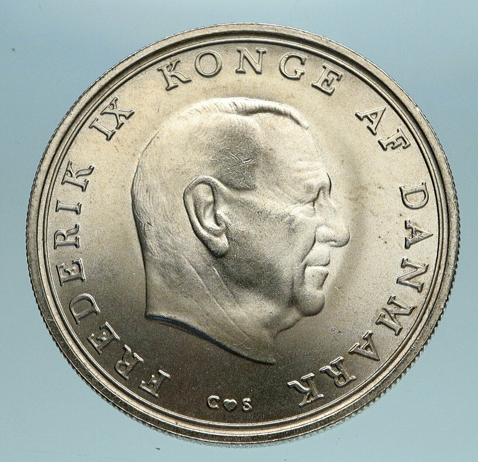 1968 DENMARK King Frederick IX Silver Princess Benedikte WEDDING 10K Coin i83473