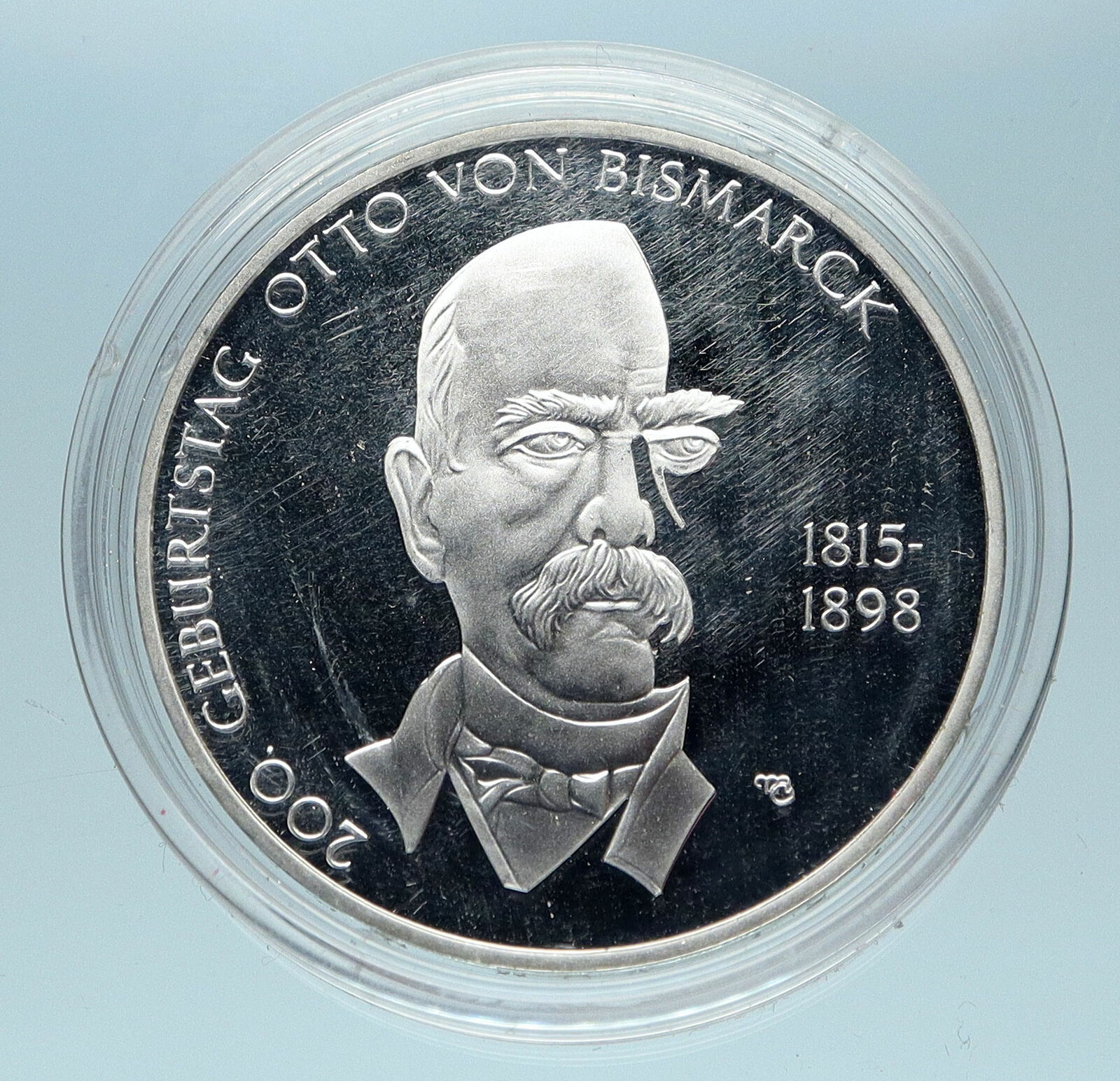 2015 GERMANY 200Y OLD Otto von Bismarck Antique Proof Silver 10 Euro Coin i83483